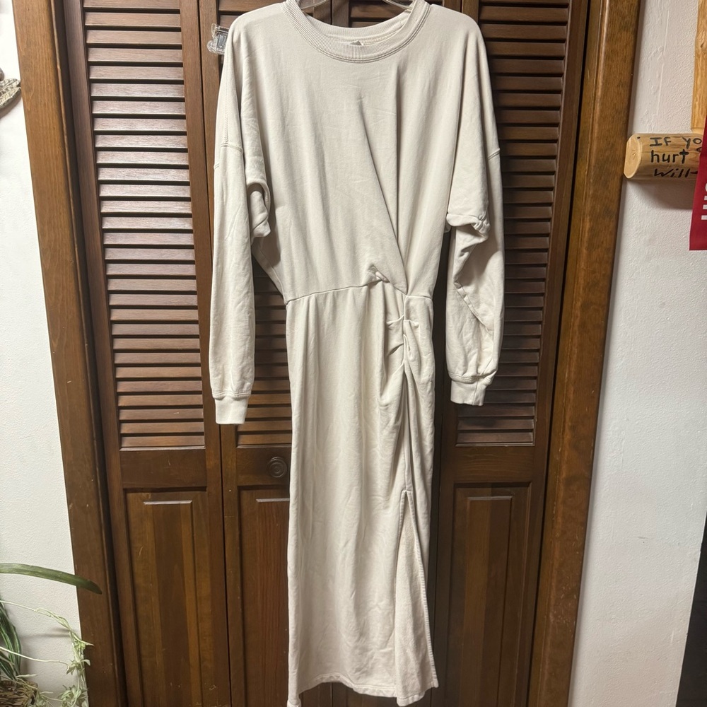 Isabel Marant Etoile Sweatshirt Salomon Beige Long Dress Size 38